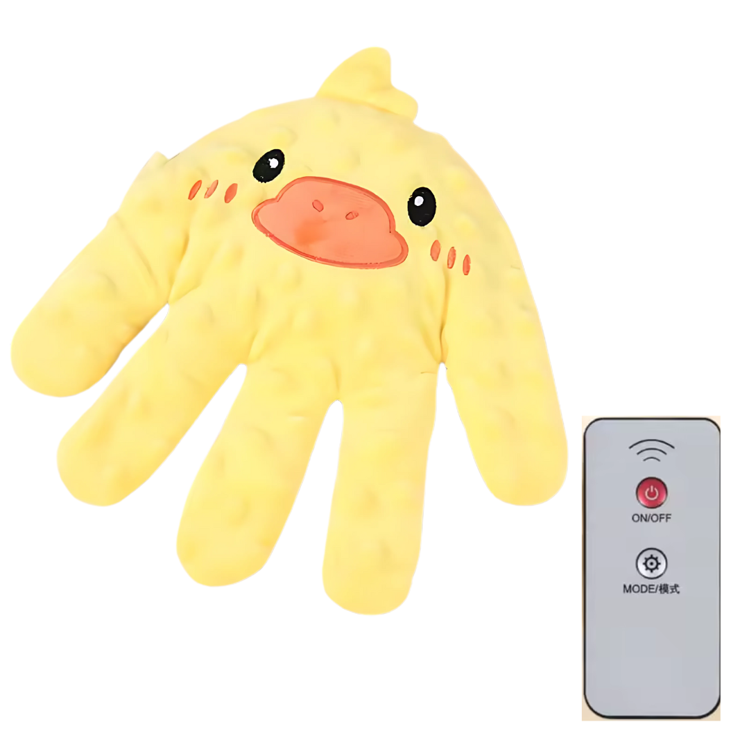Manita de peluche con palmaditas